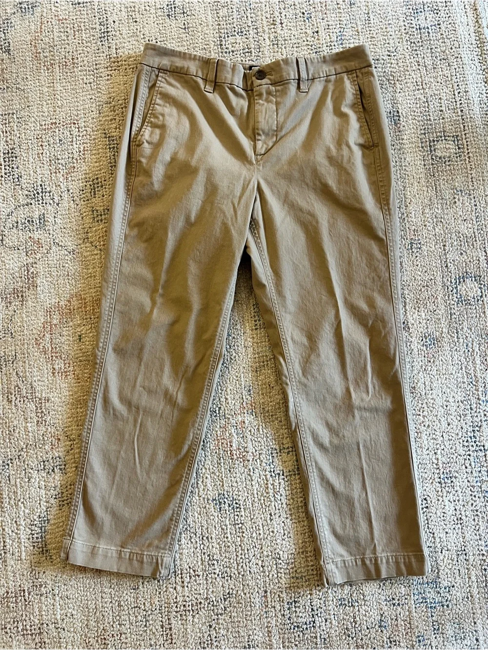 J.Crew Factory High Rise Girlfriend Chino Pants 10P Petite Stone Beige AD217